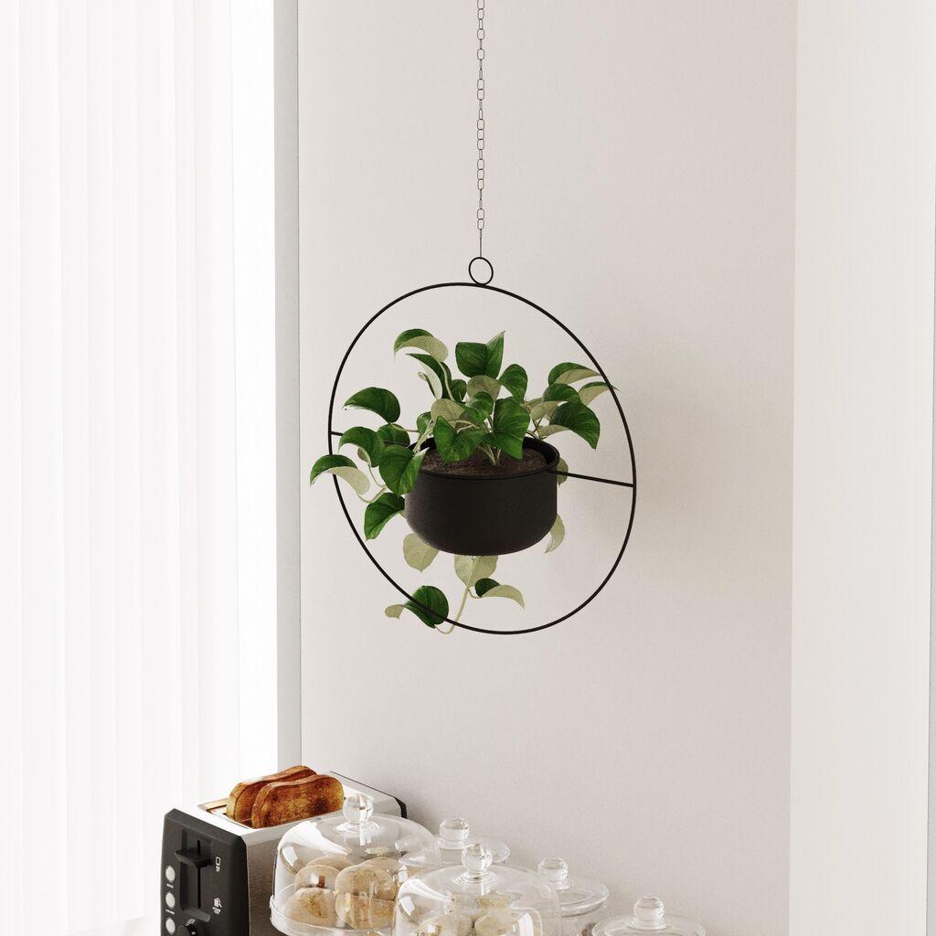 Aberto Design Декоративен тенџере Payanda, 40x40x17 cm, црна