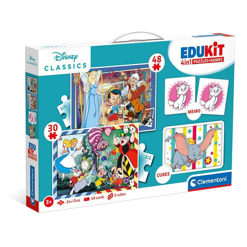 Clementoni Сет активности сложувалки и игри edukit "disney classics 4in1" (3г+)