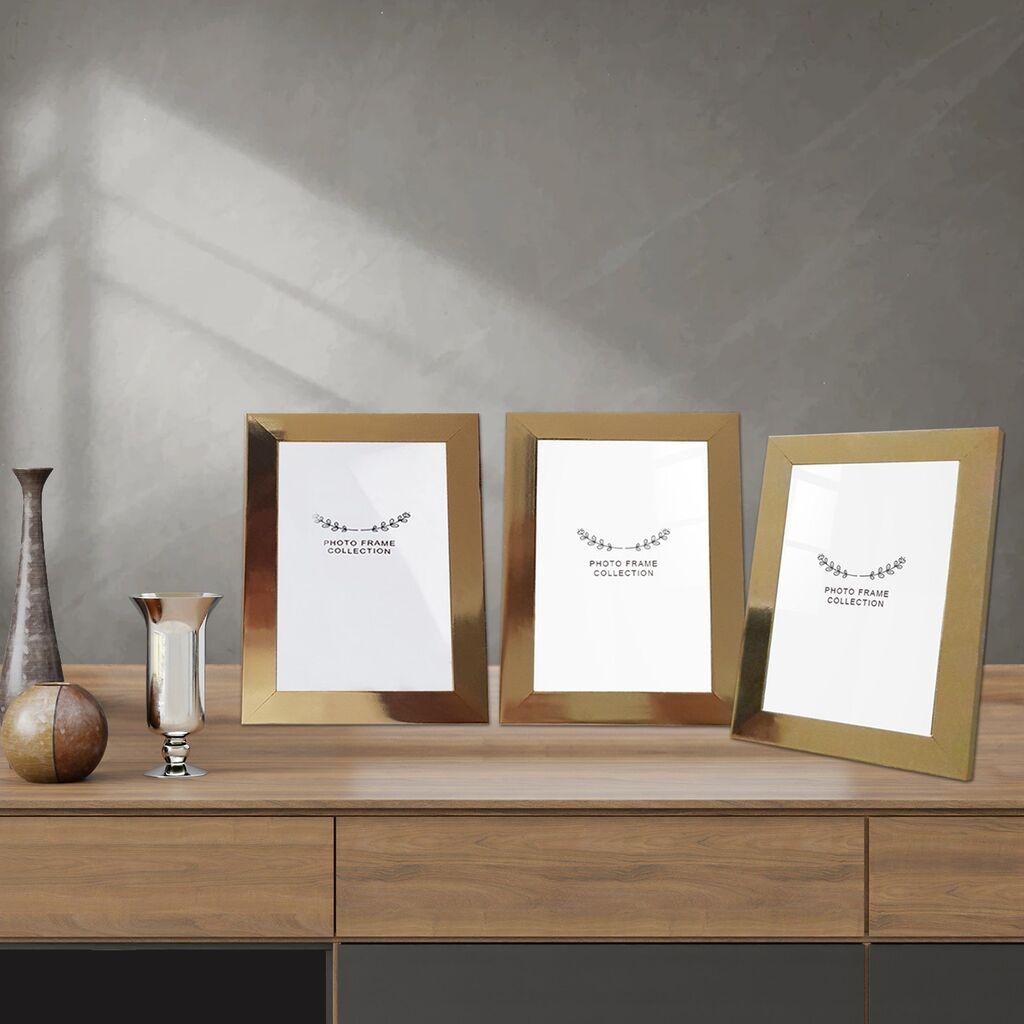 Комплет рамки за слики Aberto Design 3IAFC1022_1015, 10x15 см, 3 парчиња, златни бои