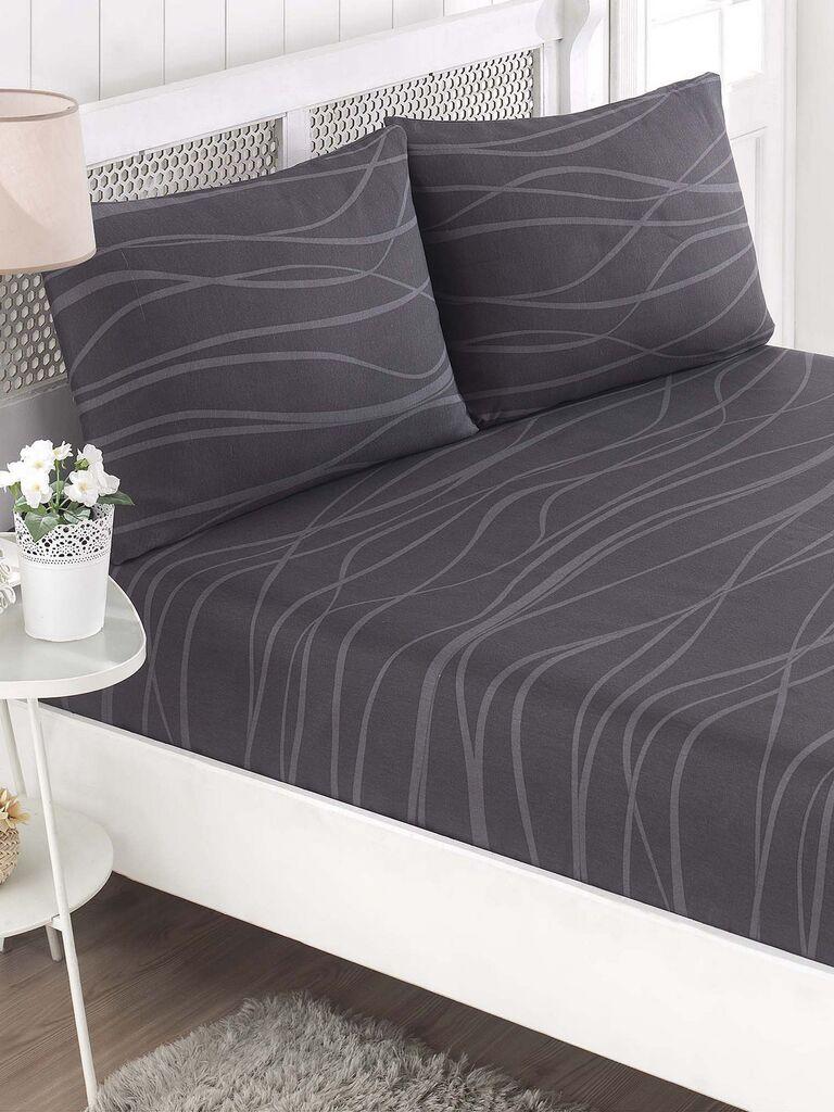 Комплет чаршафи L'essentiel Maison и 2 навлаки за перници Verda, 160x200+20 cm, сиво