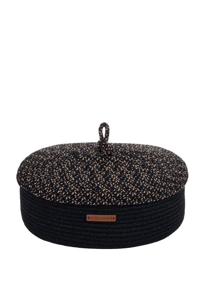 Аберто Дизајн Декоративна корпа 25x15x34 см, црна