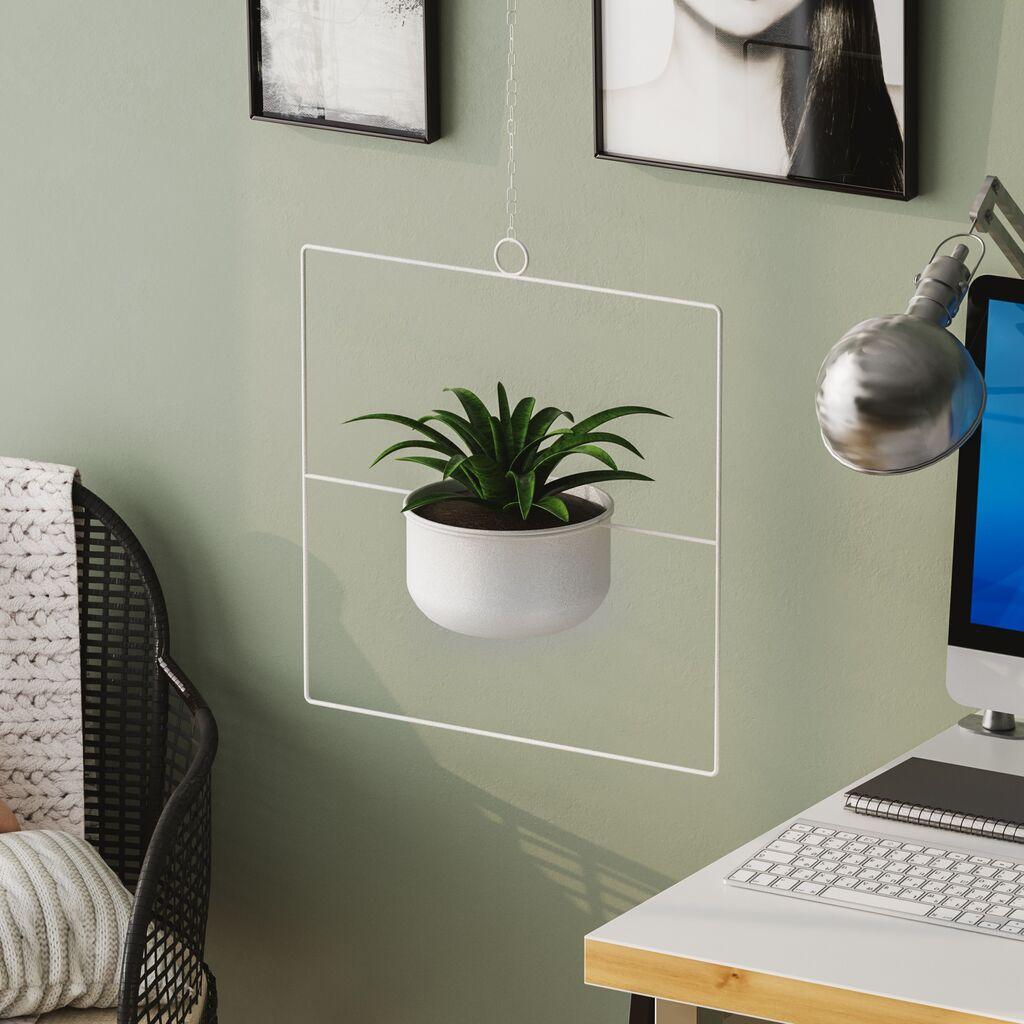 Декоративен привезок за саксија за цвеќе Aberto Design, 40x40x17 см, црна