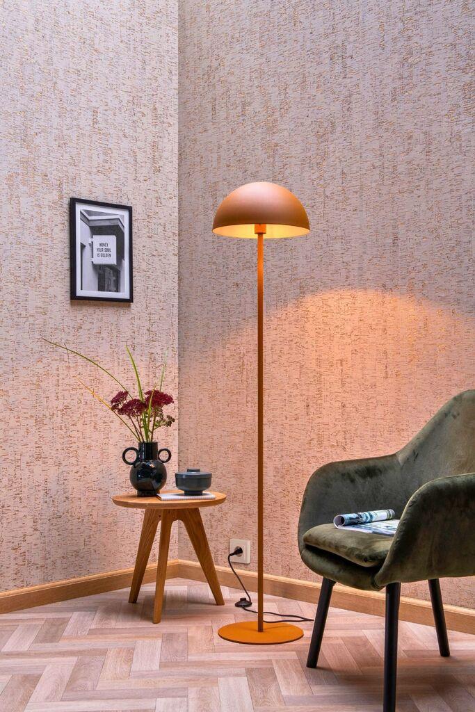 Подна ламба Opviq во форма на печурка, 160 см, 40 см, E27, портокалова