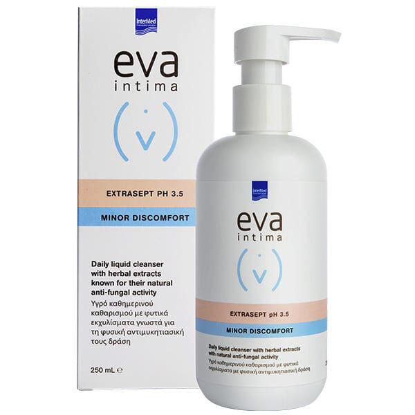 EVA INTIMA Extrasept када за интимна нега со антифунгално дејство pH 3.5, сет 2 x 250 мл