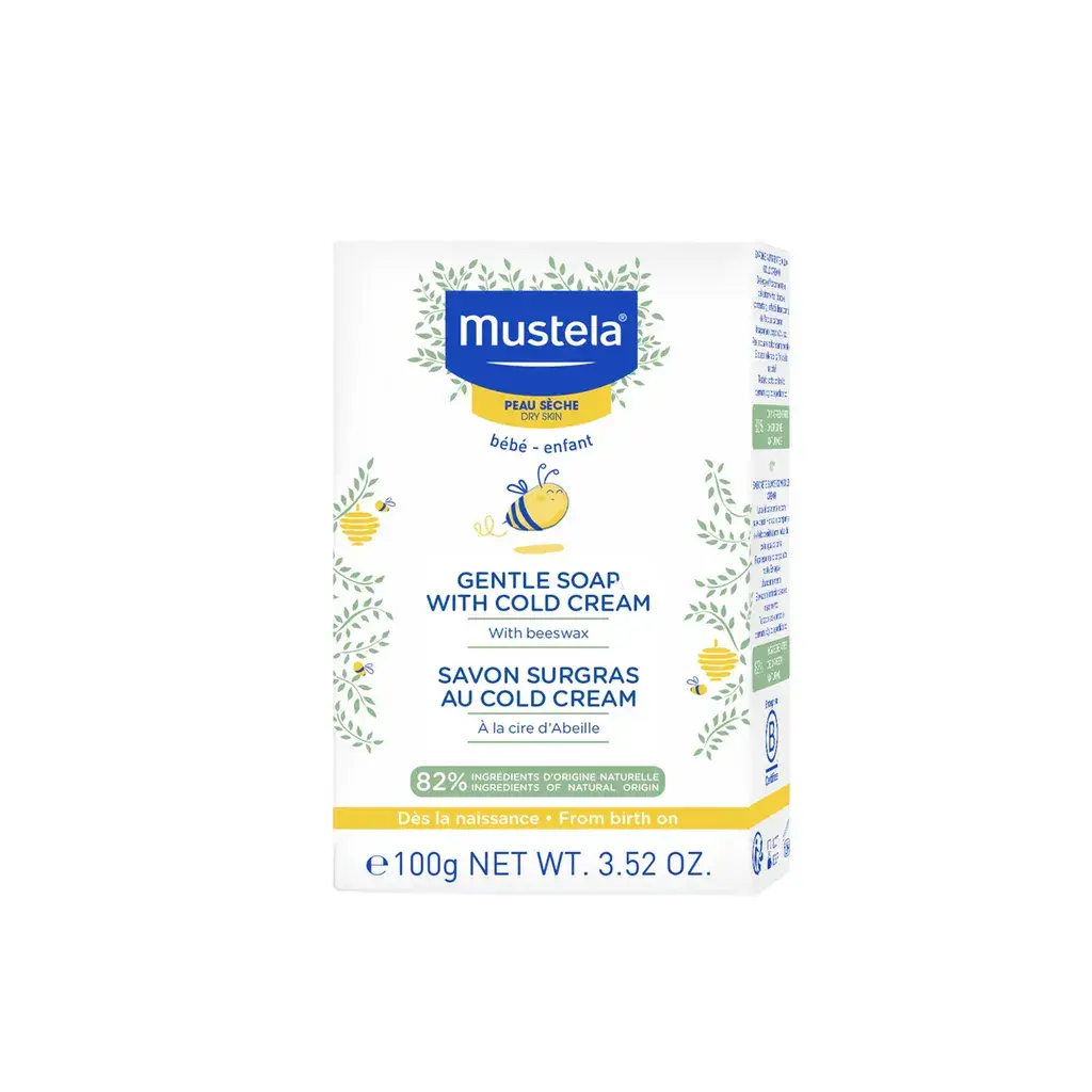 MUSTELA Нежен сапун со крем за ладна кожа за бебиња, сет 2 x 100 г