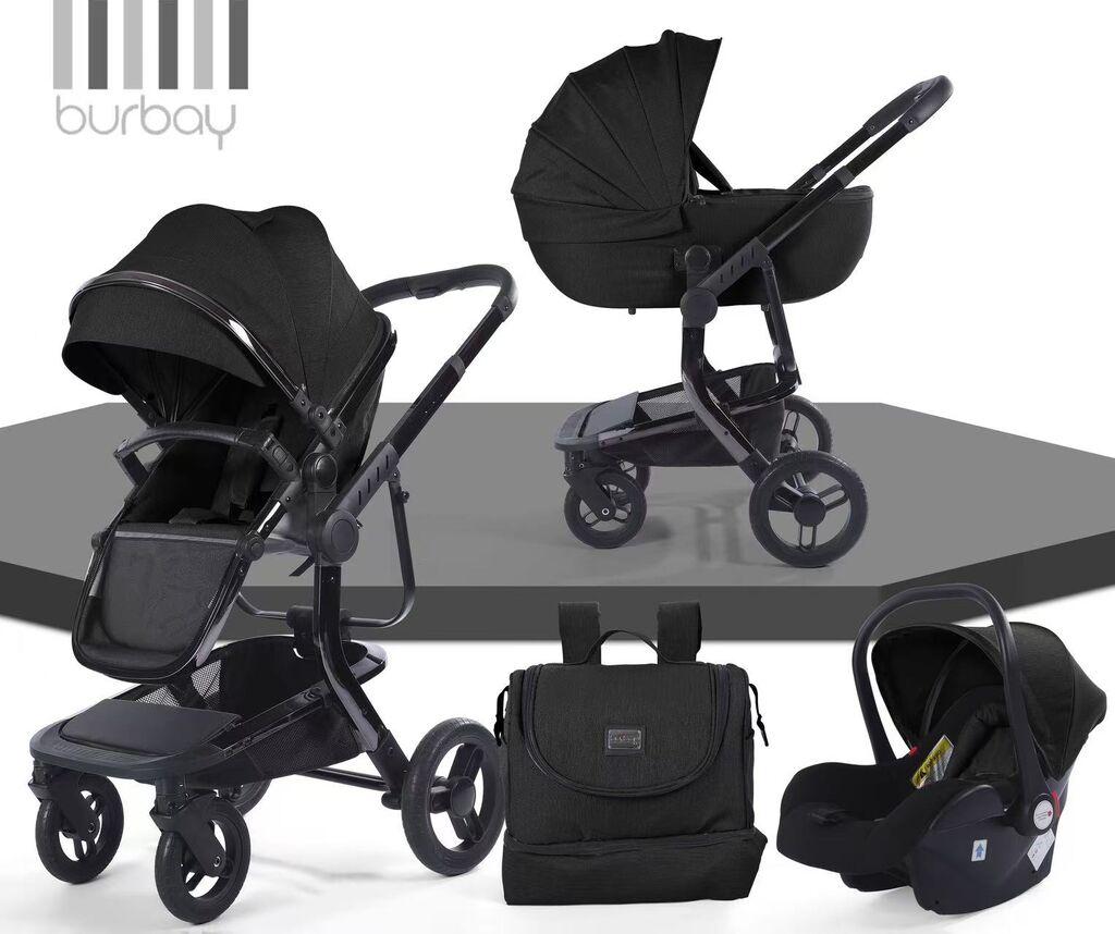 Burbay Количка Fiorella 3 во 1 Black - AS58S