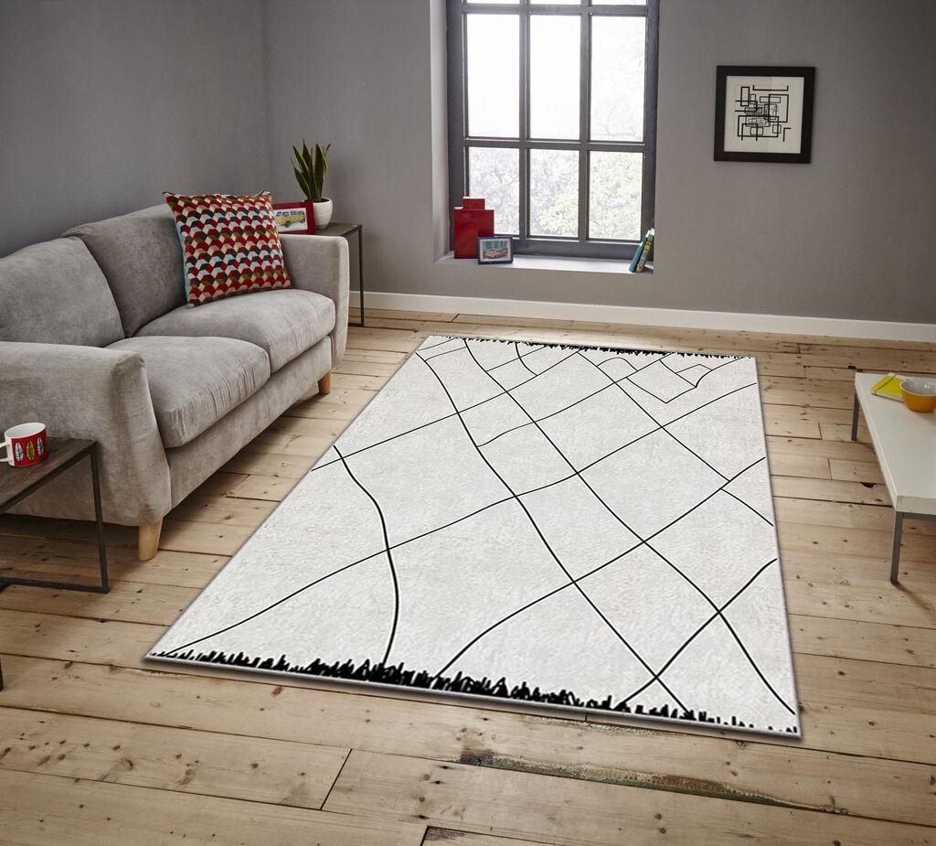 Conceptum Hypnose Carpet Asr Crpt-55, правоаголен, 80x140 cm, светло сива