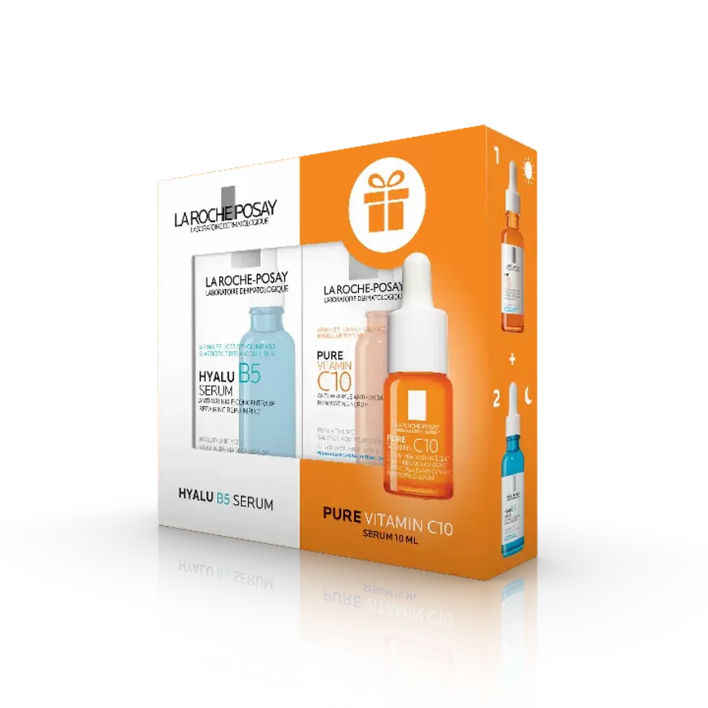 La Roche-Posay крем против брчки промо Hyalu B5 серум + витамин Ц10 серум