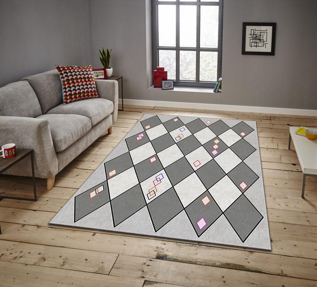 Conceptum Hypnose Carpet Asr Crpt-66, правоаголен, 80x140 cm, сив