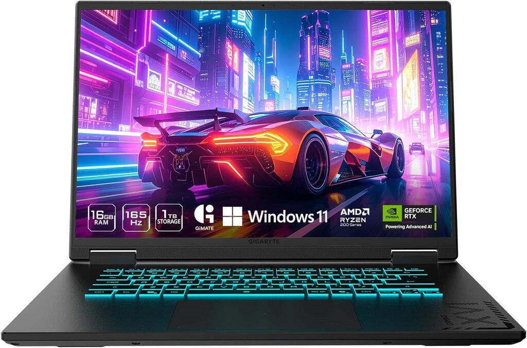 Лаптоп за игри Gigabyte A16 AMD Ryzen 7 260, 5060 8GB, 16 FHD+ 165Hz, 16GB DDR5, 512GB