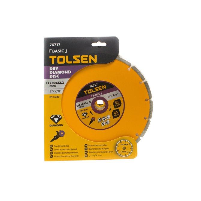 TOLSEN Дијамантски диск за сечење сегментиран 76717, 230 x 22,2 mm