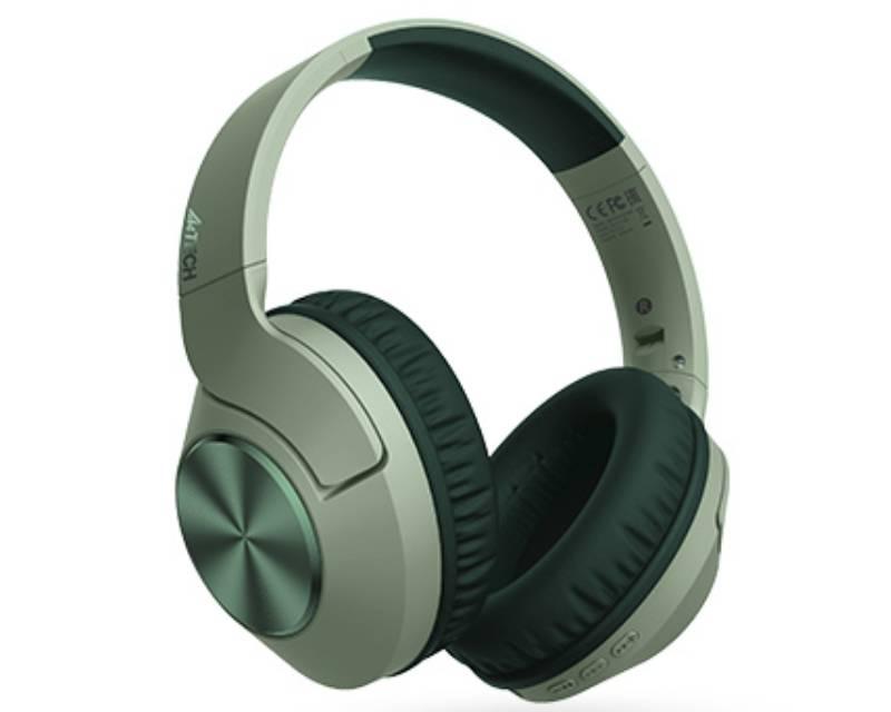 A4 TECH слушалки со микрофон BH300 2Drumtek Wireless Type-C полнење, зелено