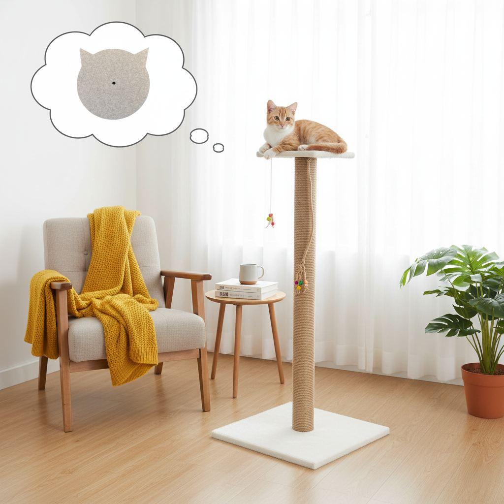 Стапче за гребење мачки „Шепи и мустаќи" „Аксел", бело