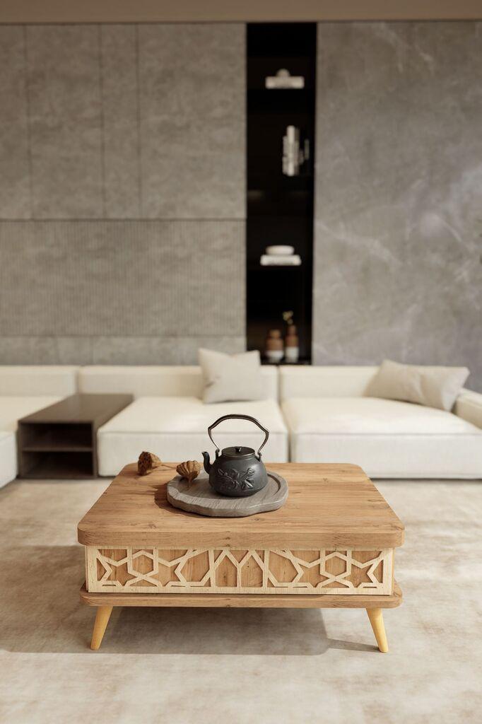 Маса за дневна соба Hanah Home Отова 90x38x60 см, Антрацит