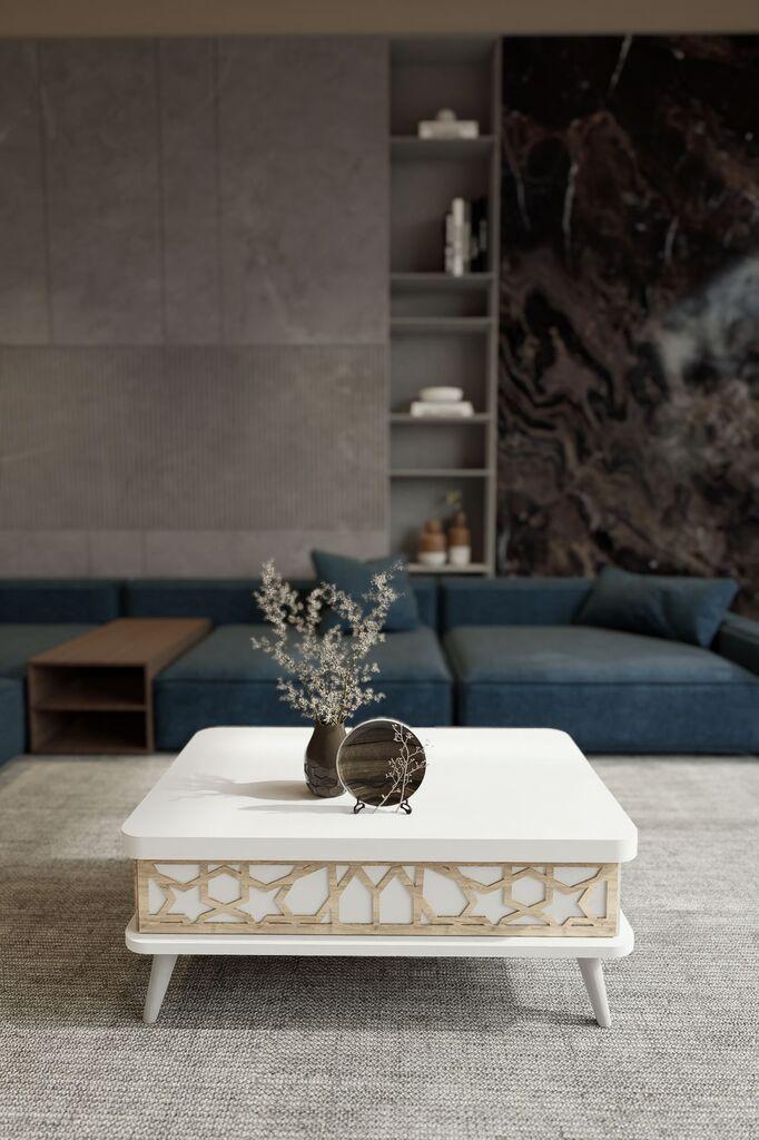 Маса за дневна соба Hanah Home Ottowa Ada 90x38x60 см, бела