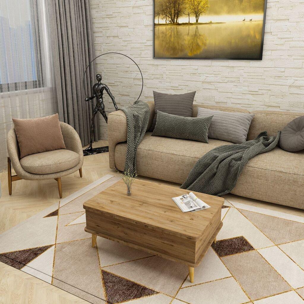 Маса за дневна соба Hanah Home Dy Ada 90x38x60 см, Антрацит