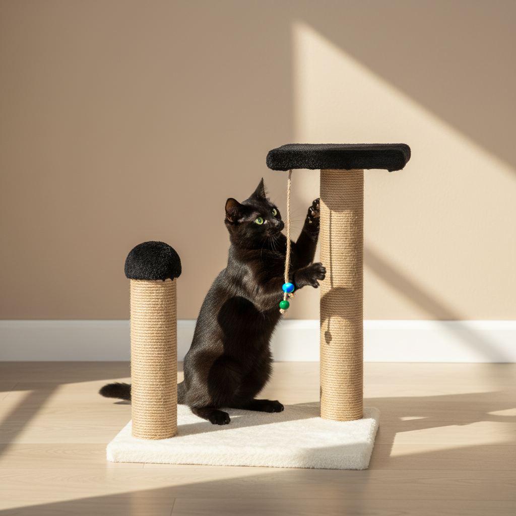 Гребалка за мачки „Шепи и мустаќи" Елза, црна