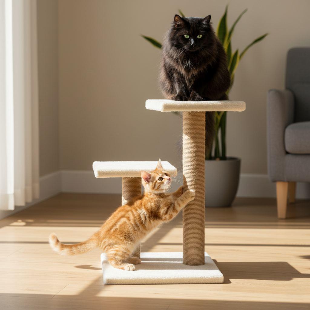 Гребалка за мачки „Шепи и мустаќи" Лузи, бела