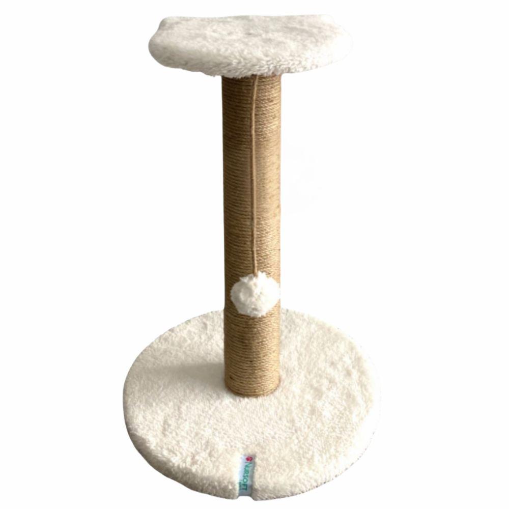 Стапче за гребење мачки „Шепи и мустаќи" Miene, бело