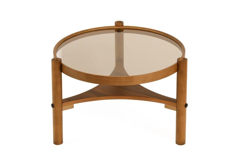 Маса за дневна соба Hanah Home Clover, 100x46 см, кафеава