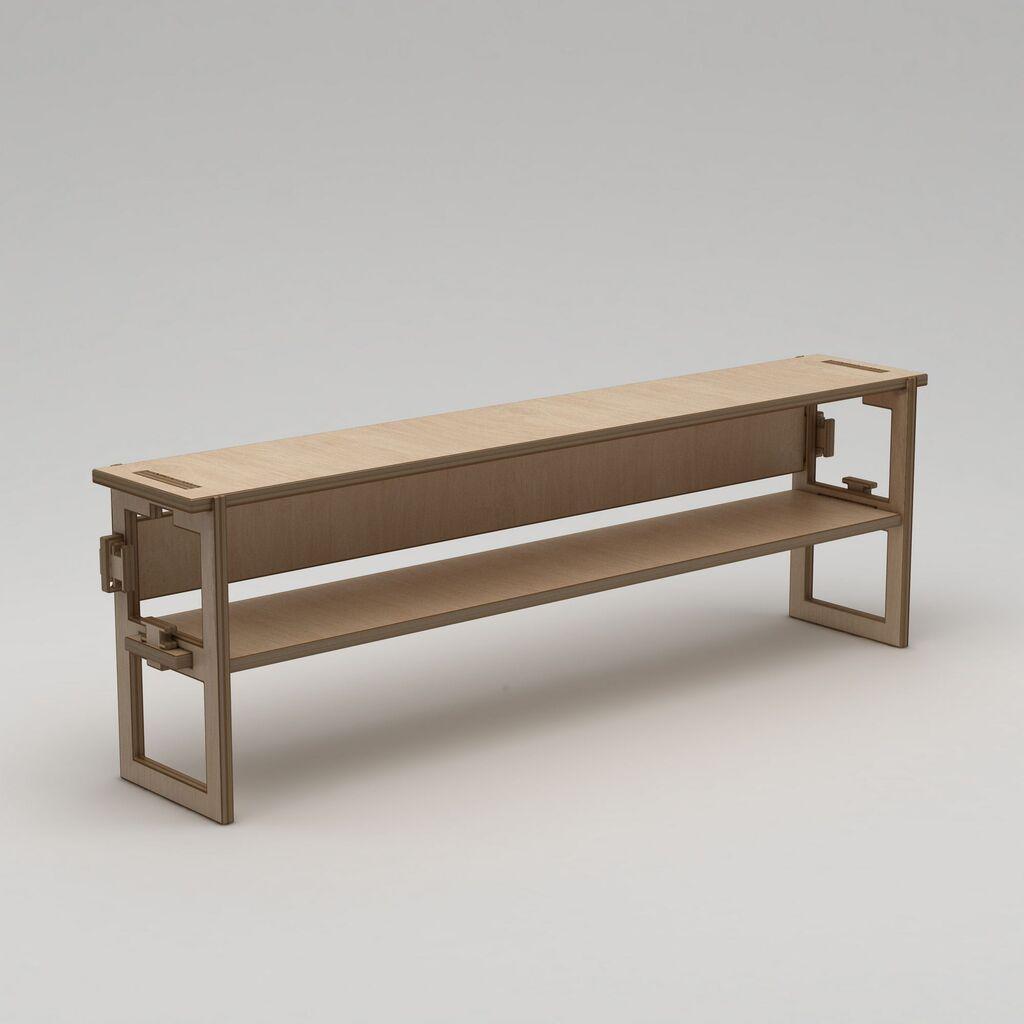 Комода за телевизор Hanah Home Linea, 220x70x38 см, кафеава