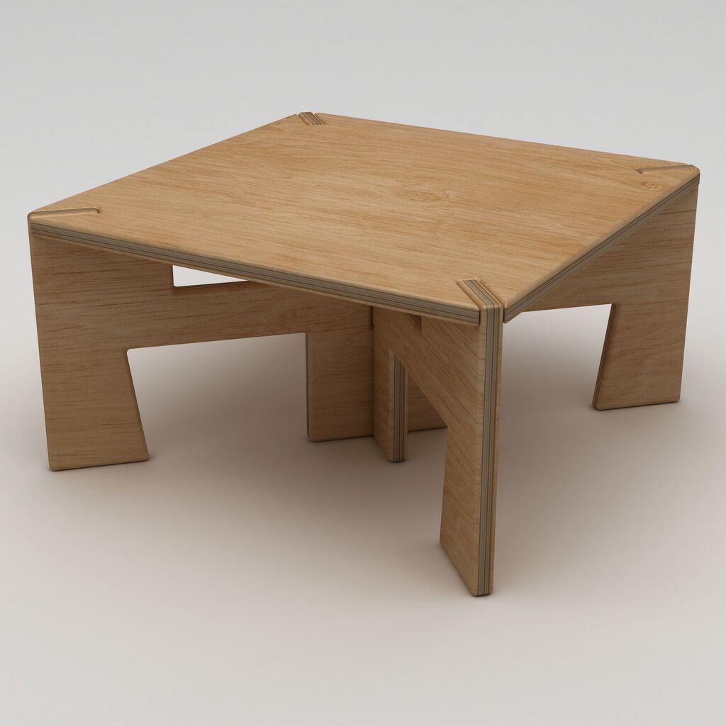 Маса за дневна соба Hanah Home Табула, 75x40x75 см, кафеава