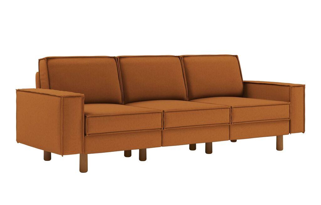 Atelier del Sofa Trosed Sparrow Extra 3, 238x89x87 см, светло розова