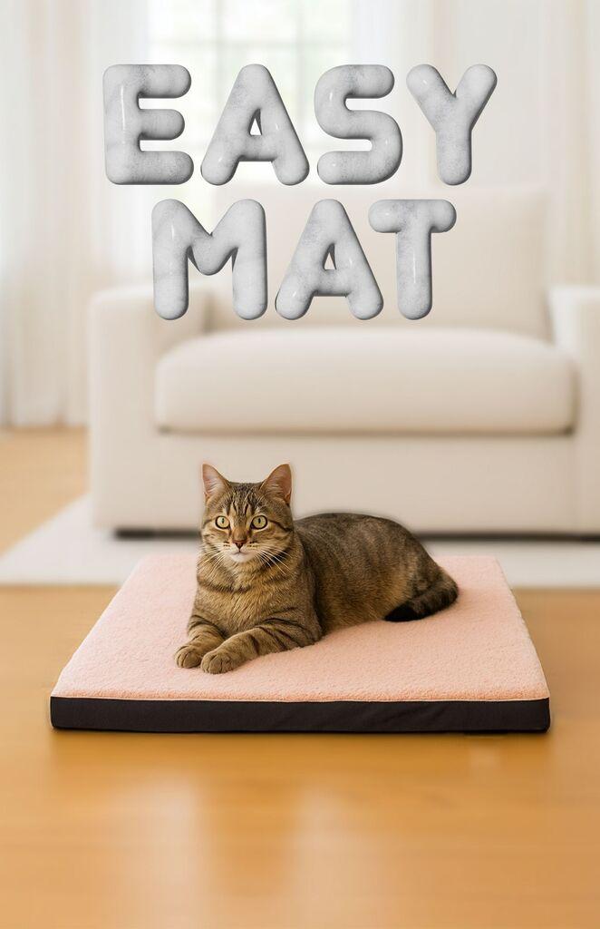 Кревет за миленичиња „Paws & Whiskers" Easy Mat, 60x80x5 см, розов