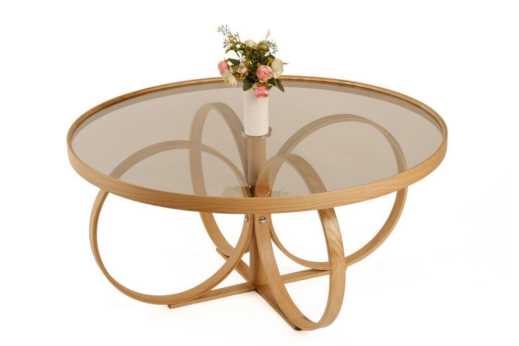 Маса за дневна соба Hanah Home Токио, 200x47x100 см, кафеава