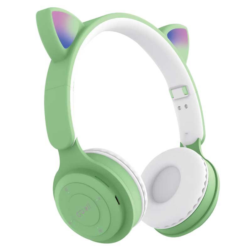 Безжични детски слушалки Зелени