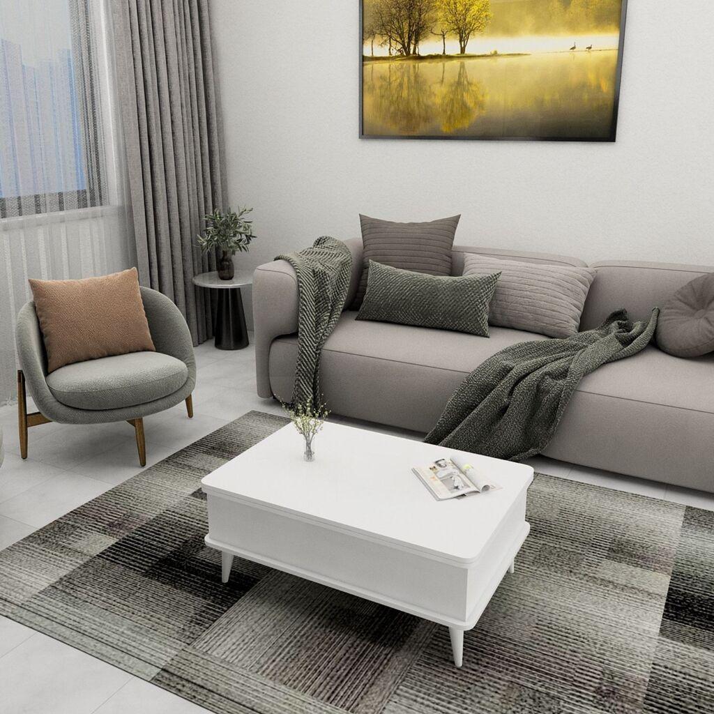 Маса за дневна соба Hanah Home Dy Ada 90x38x60 см, Антрацит