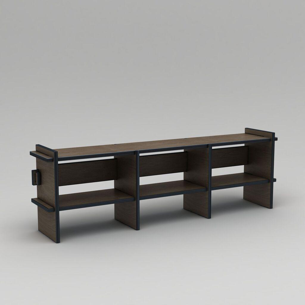 Комода Hanah Home TV Umbra, 220x70x38cm, кафеава