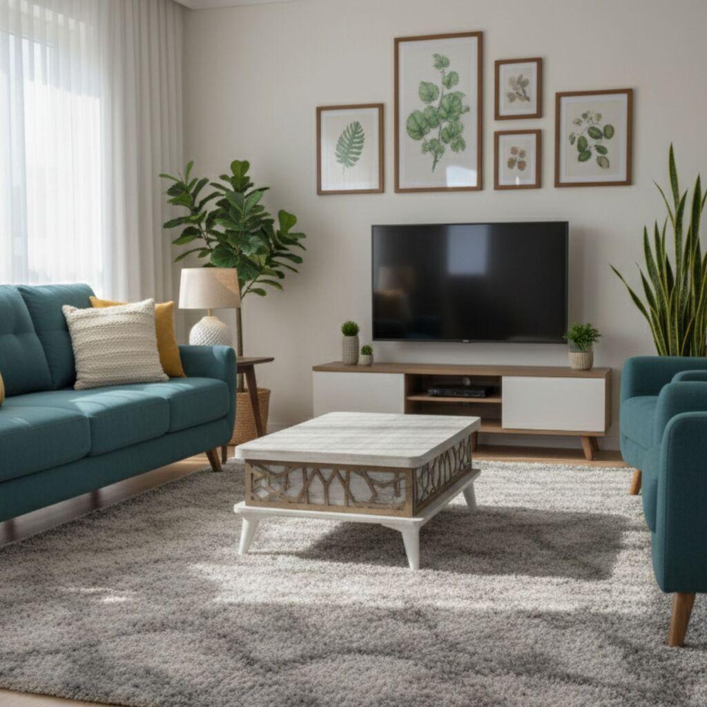 Маса за дневна соба Hanah Home Ada 90x38x60 см, кафеава