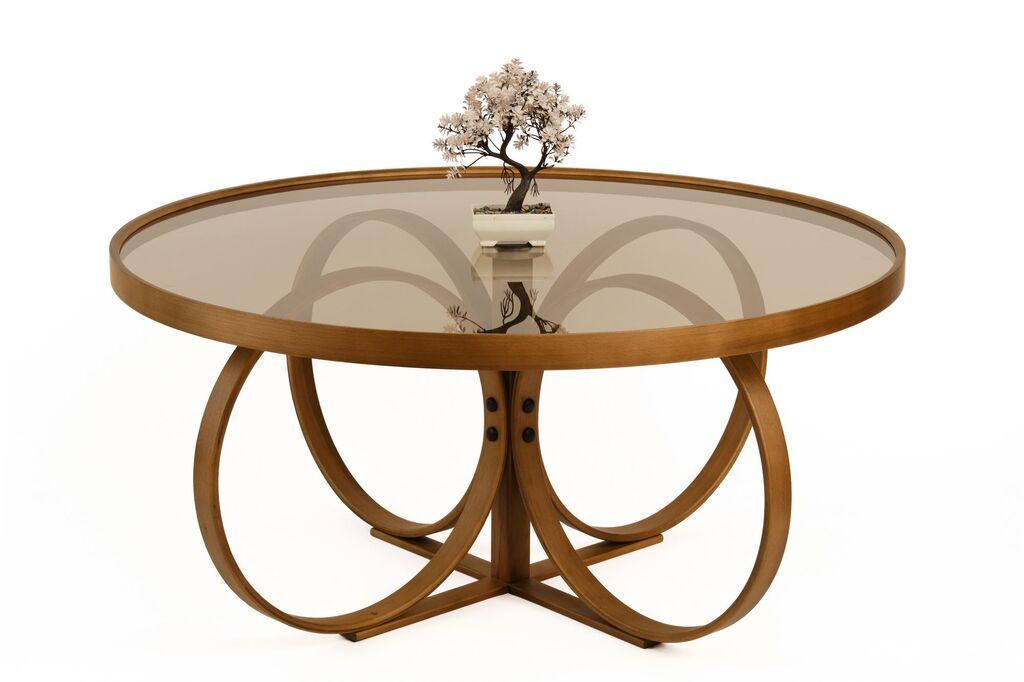 Маса за дневна соба Hanah Home Токио, 200x47x100 см, кафеава