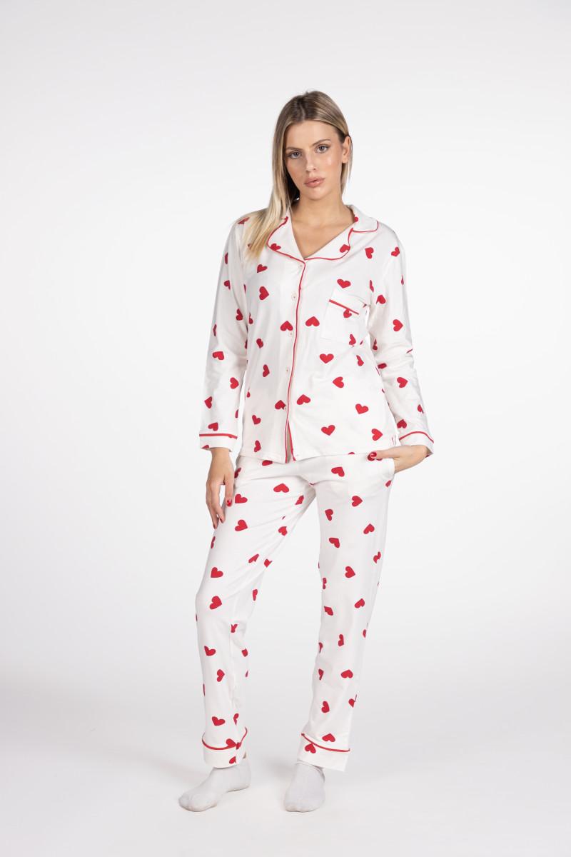SF Женски сет пижами HEARTS DD SS25