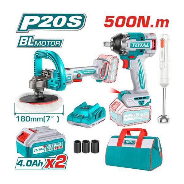 TOTAL Акумулаторски Сет Combo 3/1 - Tosli240686 237488