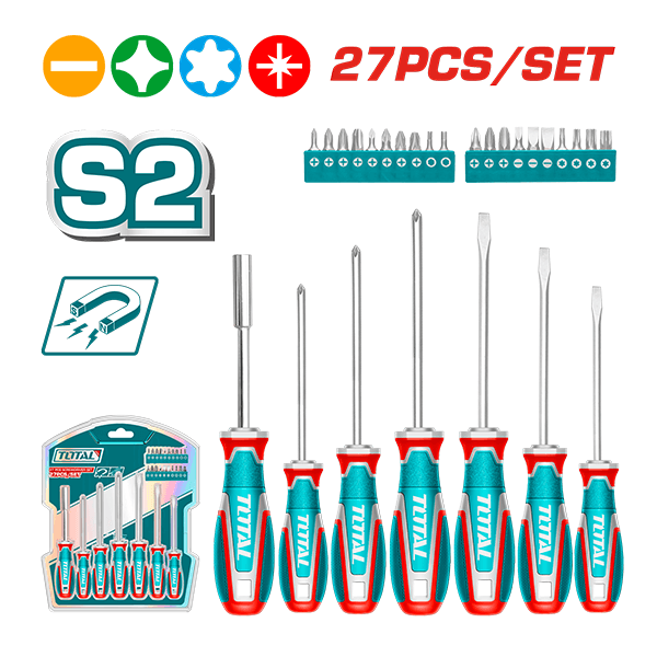 TOTAL Шрафцигер + Бит Сет 27/1 Tksds2726 242279