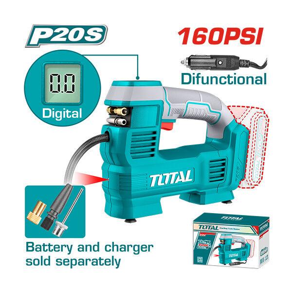 TOTAL Компресор на Батерии 20V  TACLI2012 246084