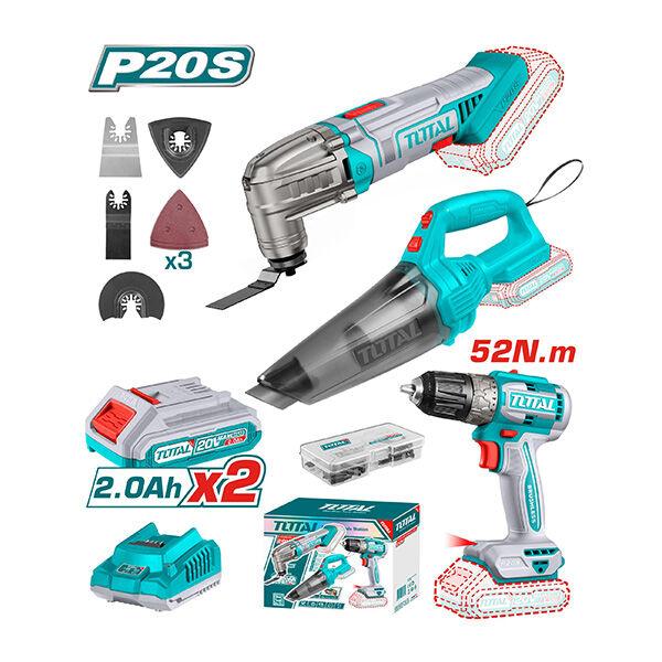 TOTAL Акумулаторски Комбо сет 3/1 - Tosli240685 237494