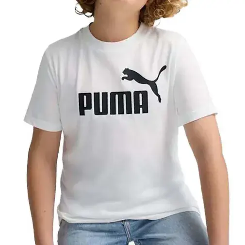 PUMA маичка со лого бр. 1 за момчиња, бела