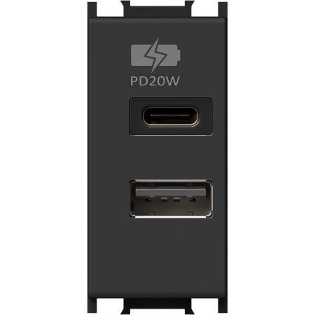 ТЕМ Приклучница USB за напојување 20W, 1М ЕМ69СБ, USB брз полнач