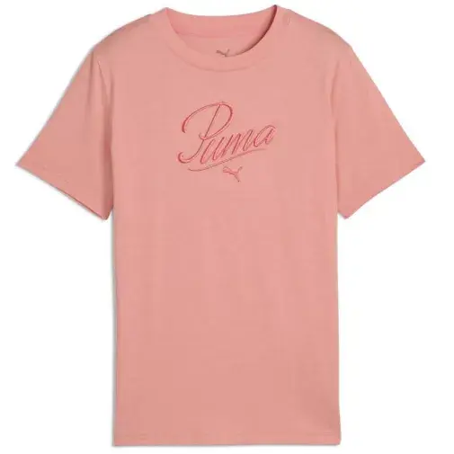PUMA маица за девојчиња Ess Script G, кајсија
