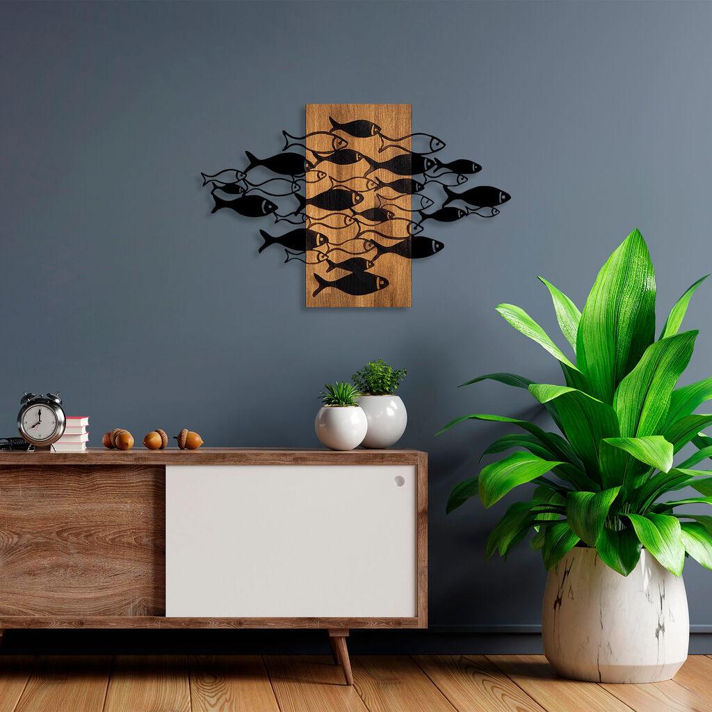 Wallity dzидна декорација Shoal, 58x88 см, црна