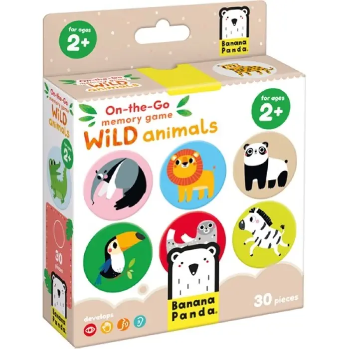 Banana Panda Едукативен Сет On-the-Go Memory Game wild animals (2+)