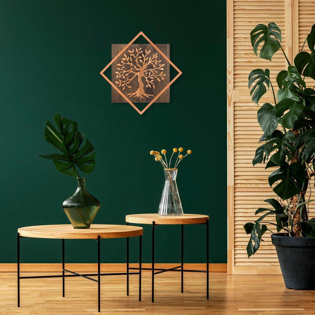 Wallity декорација за dzид елка v2, 54x54 см, кафеава боја