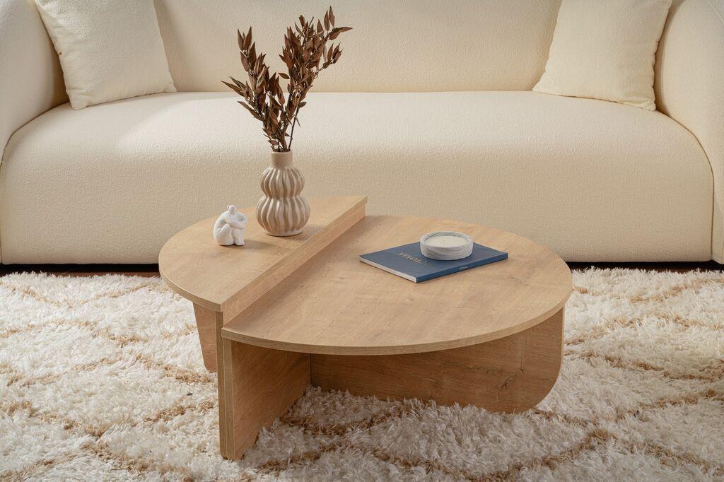 Комплет за маса Hanah Home Klub Orion, 90x60x30, 85x30x35cm, 2 парчиња, кафеава