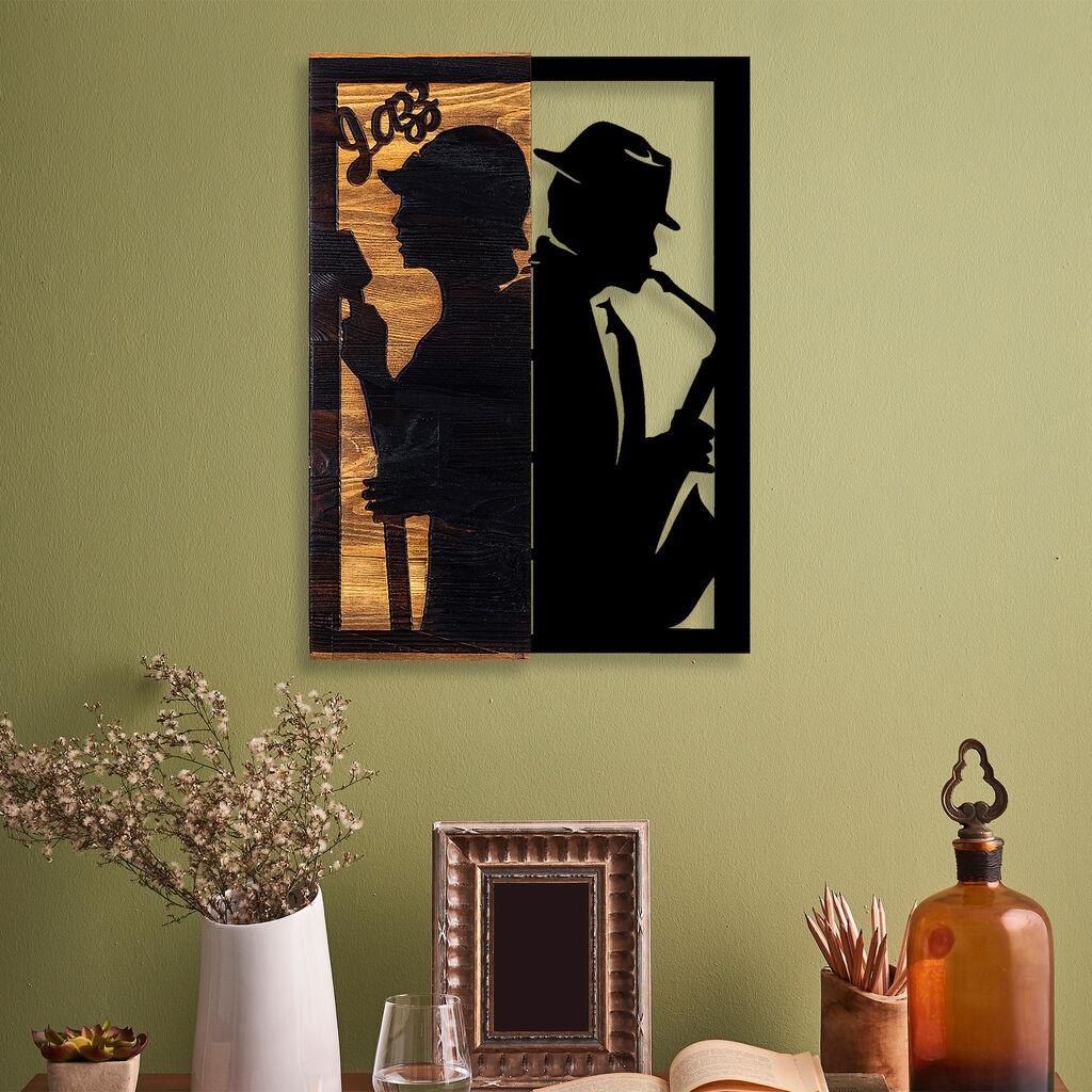 Wallity dzидна декорација Jazz, 32x3x50 см, црна