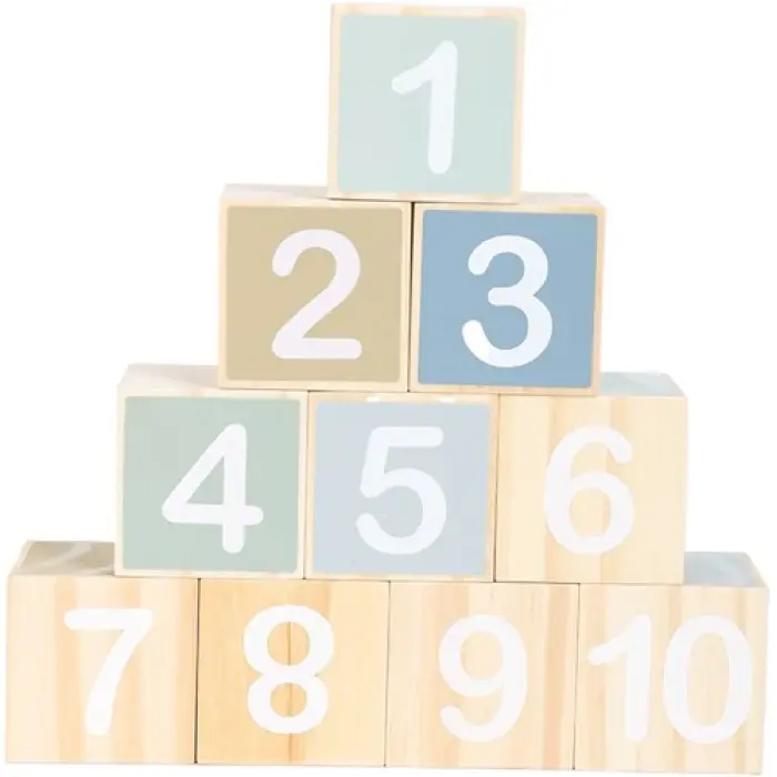 Atan Wooden Дрвени коцки со бројки number blocks Дрвени бројчени блокови