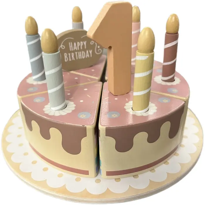 Atan Wooden Дрвена торта за роденден birthday cake