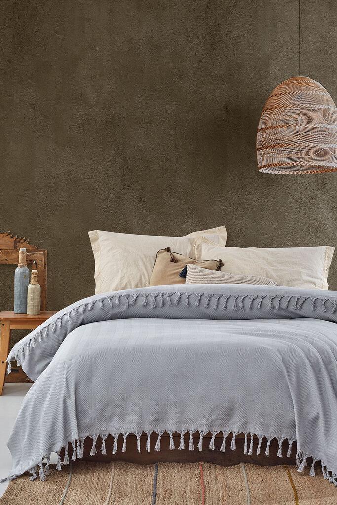Двојна прекривка L'essentiel Maison Sidney, 200x230cm, светло сива
